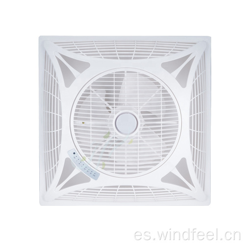 Circulador de aire de ventilador de techo falso de 14 pulgadas con luz LED de control remoto de 3 colores de luz